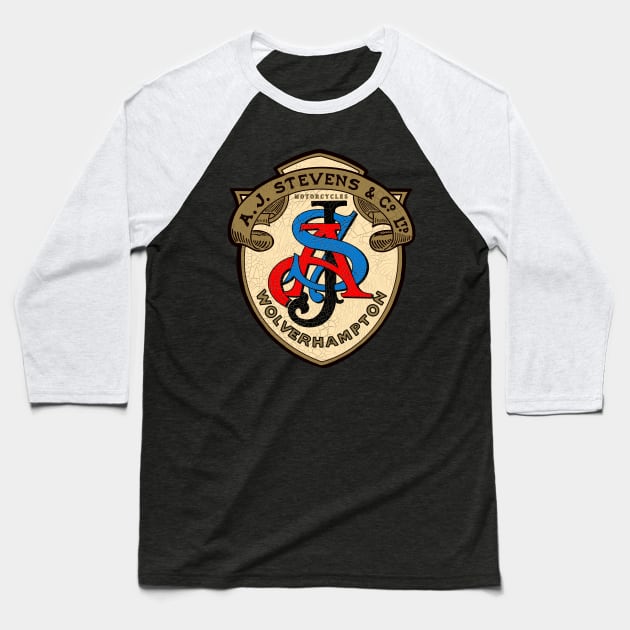 The Legendary AJS Motorcycles Of Wolverhampton Baseball T-Shirt by MotorManiac